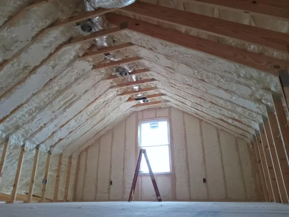 Spray foam roofing application for Crawl Space Insulation project in Paola